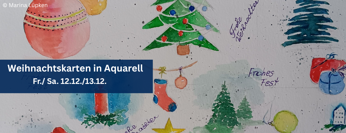 Weihnachtskarte Aquarell